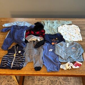Baby Boy Clothing Bundle- lots of Blue. See Details for Sizing